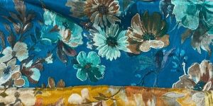 Digital Printed Pure Chinon Foil Print Fabric