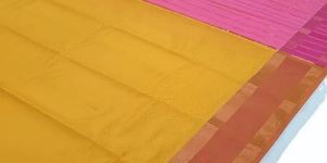 Casual Wear Mustard Yellow Silk Cotton Saree