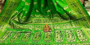 Zari Green Baluchari Silk Saree