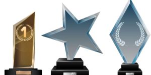 Crystal Award Trophy for Corporate Events