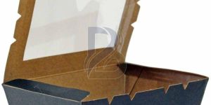 Black Window Paper Lunch Boxes