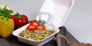 Eco Square Hinge Lid Bagasse Container