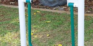 Iron Double Cross Trainer Outdoor Gym