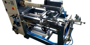 Rewind and Semi-Automatic Slicing Machine for HDPE Fabric Tape with Liner