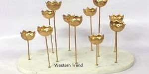 Candle T Light Stand With Marble Base