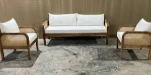 5 Seater Classic Cane Wooden Sofa Set