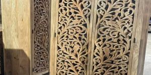 Hand Carved Wooden Cabinet