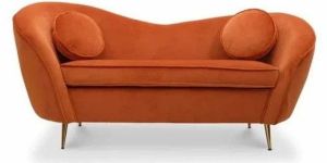 Two Seater Loveseat with Upholstered Fabric