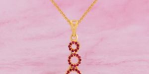 Gold Pendant with Stone