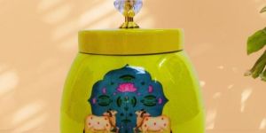 Metal Pichwai Jar