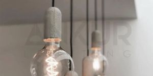 Ankur Concrete Bulb Holder Pendant Light