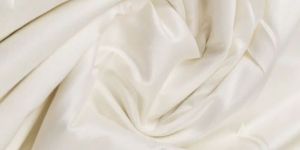 White Plain Cotton Silk Fabric