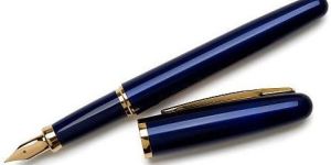Blue Fountain Pen with Ink Cartridges
