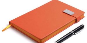 Brown Leather Personal Diary with Pen