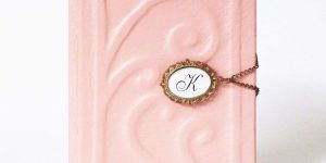 Custom Leather Journal Pink Diary Notebook Personalized