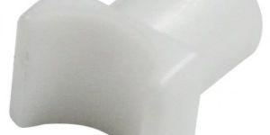 White Nylon Rail Glide for Fixed Arm Wheelchair