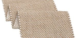 handwoven white textured dining cotton table runner