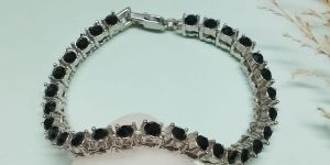 Sleek Silver-Tone Mens Bracelet