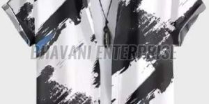 Mens Casual Half Sleeve Abstract Printed Hawaiian Shirt