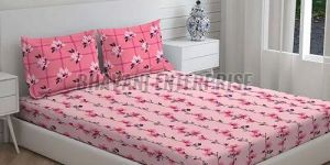 Premium Cotton Floral Printed Double Bedsheet Set with 2 Pillow Covers