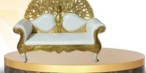 Peacock Design Wedding Wooden Sofa