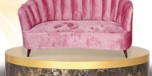 Pink Two Seater Banquet Sofa