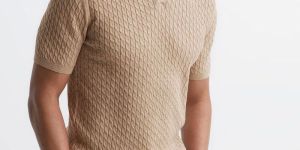 Mens Beige Polo T-Shirts