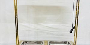 Golden Square Brass 2 Partition Chafing Dish