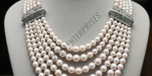 Elegant Multi Strand Pearl Necklace