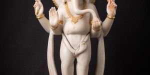 Marble Standing Ganesh Statue
