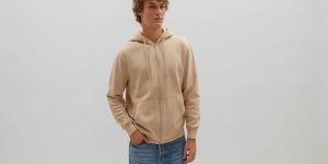 Cotton Hoodie with Zipper