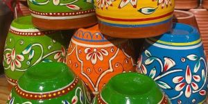 Printed Wooden Tea Cups