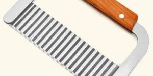 Wooden Soap Cutter Crinkle Steel