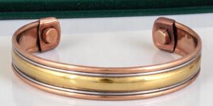 Pure Copper Free Size Cuff Magnetic Bangle Bracelet Kada