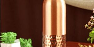 pure copper half hammered bottle