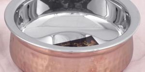 Pure Copper Handi For Serving Food Stylishly Warm