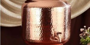 pure tap hammered finish copper water pot matka dispenser