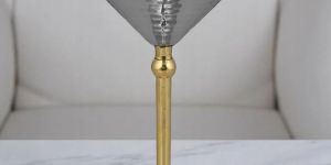 Steel Hammered Martini Glass