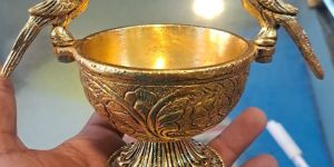 Decorative Metal Parrot Diya