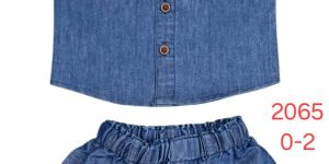 Boy Denim Shirt & Shorts Set