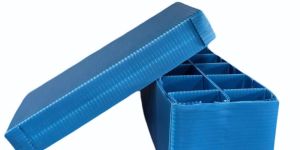 Blue Polypropylene Partition Corrugated Box
