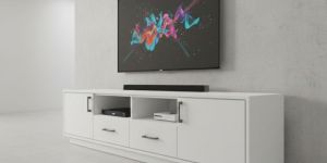 modern white storage tv unit