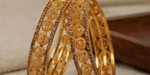 22K Gold Classic Filigree Bangles