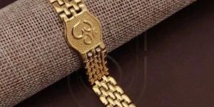 Men Gold Om Bracelet