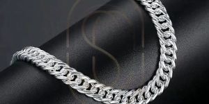 Silver Cuban Link Chain Design Bracelet