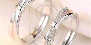 Twist Couple Ring Stainless Steel Silver