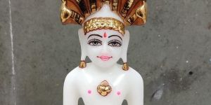 White Marble Parshvnath Jain Moorti