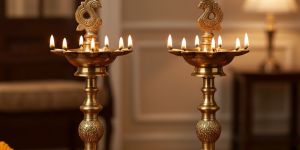 Traditional Brass Peacock Diya Lamps