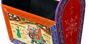 Multicolor Jaipur Wooden Basket