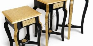 Set of 3 Classic Wooden Stool Set